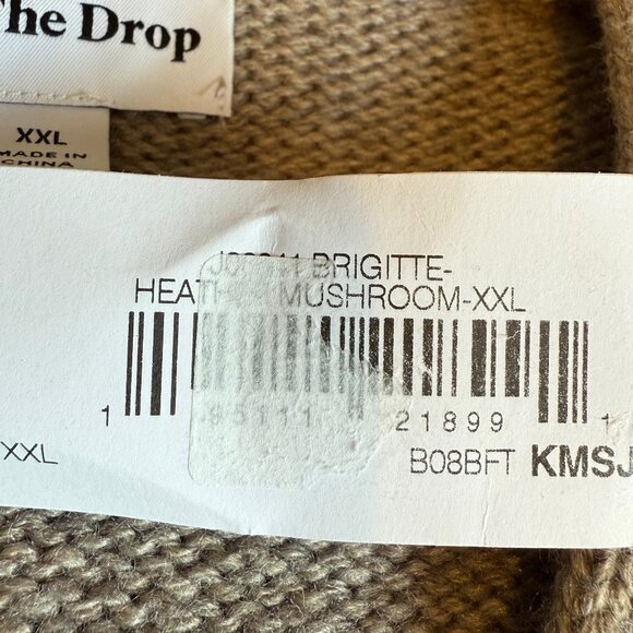 NWT The Drop Heather Mushroom V-Neck Cardigan Sweater - Picture 4 of 7